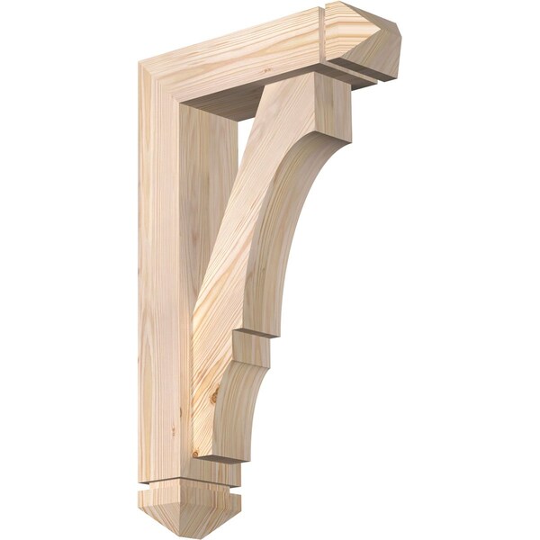 Ekena Millwork Balboa Arts and Crafts Smooth Bracket w/ Offset Brace, Douglas Fir, 5 1/2"W x 18"D x 30"H BKT0604X18X30BOA03SDF - main